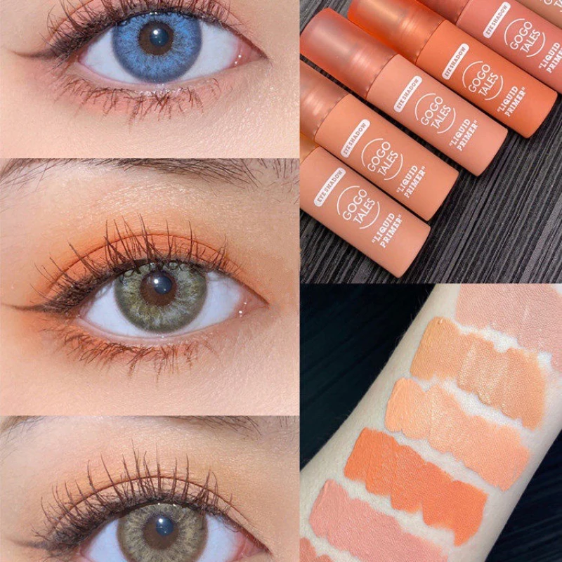 

Matte Velvet Liquid Eyeshadow Milk Tea Blush Pallete Face Pigment Cheek Tint Orange Peach Pink Blush Long Lasting Eye Shadow