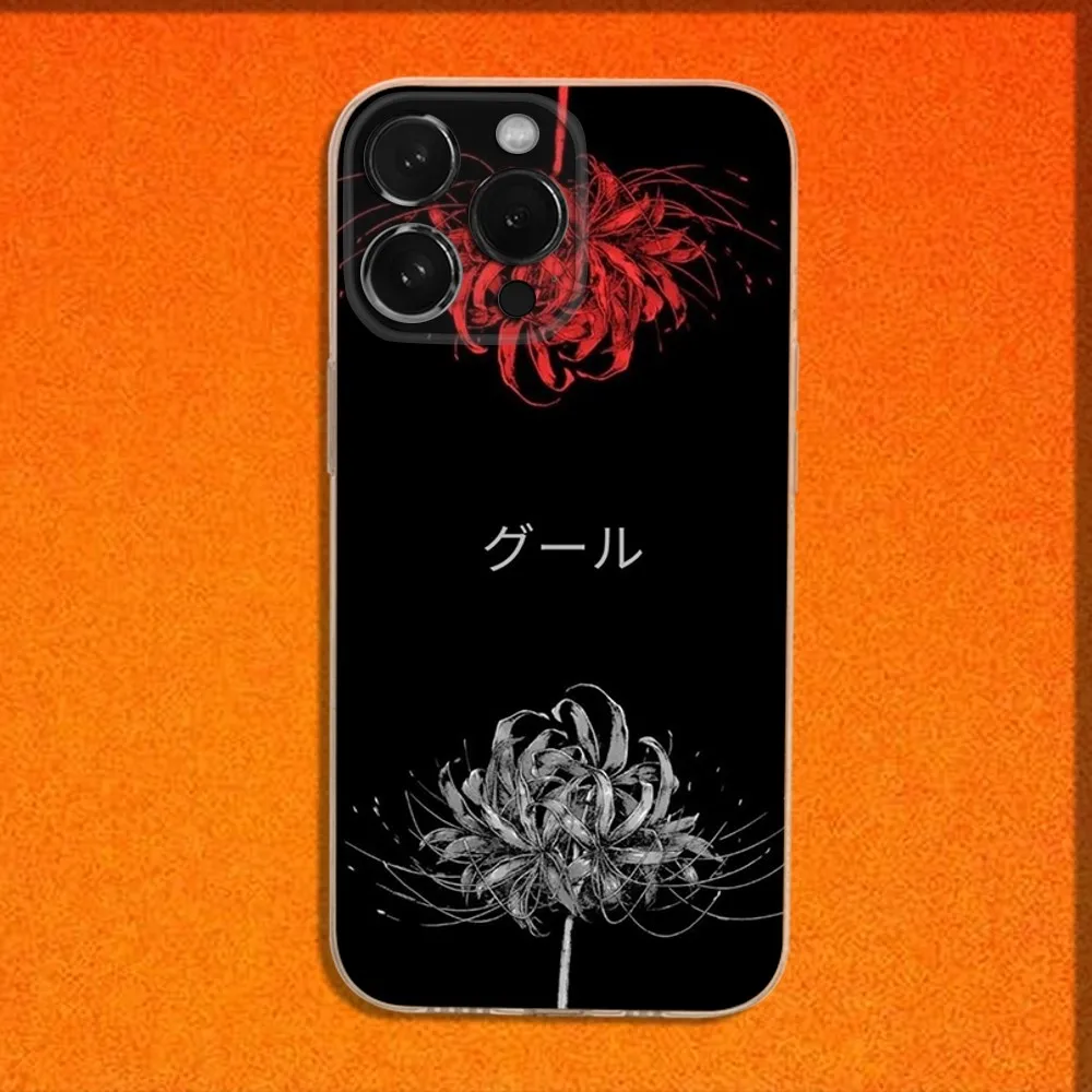 Чехол для телефона Flower Red Spider Lily Japan Ar iPhone 16 15 14 13 12 11 Plus Pro Max XR XS X SE мини-прозрачный