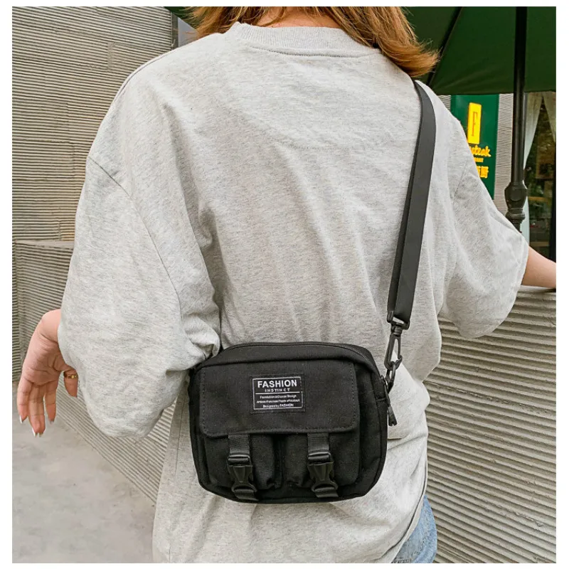 

Small Women Canvas Messenger Bag Women's Korean Casual Mini Shoulder Bag New Crossbody Bags for Lady 2022 Female Handbags Purse