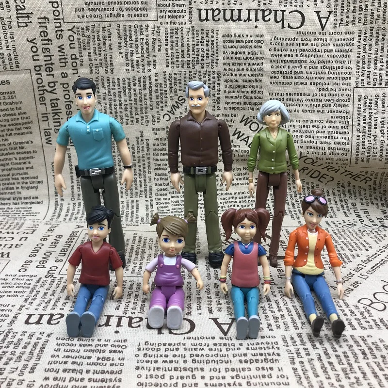 

Pvc figure family model toy junction movable
