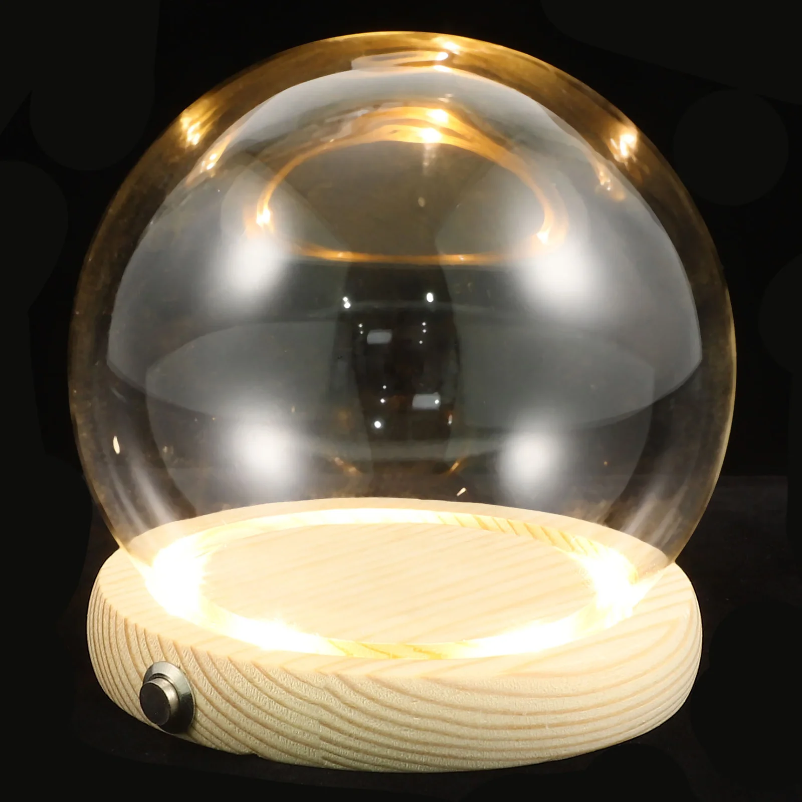 Стеклянная крышка ручной работы купольная прозрачная ваза настольная со