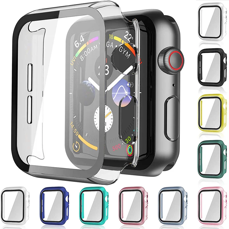 

Tempered Glass Screen Protector For Apple Watch Series 8 7 6 5 SE 2020 41mm 45mm 44mm 40mm Iwatch S7 Protective Film Protection