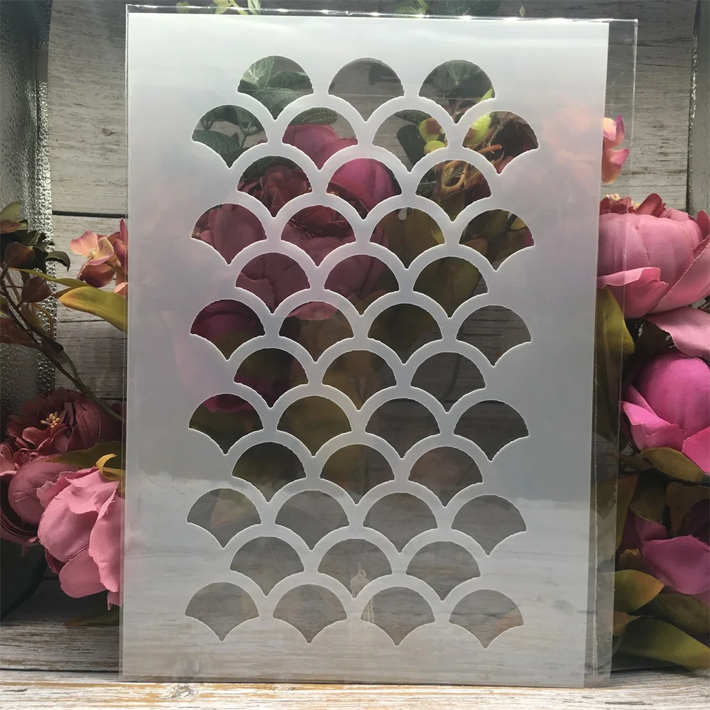 

A4 29cm Wavy Cloud Texture DIY Layering Stencils Wall Painting Scrapbook Coloring Embossing Album Decorative Template