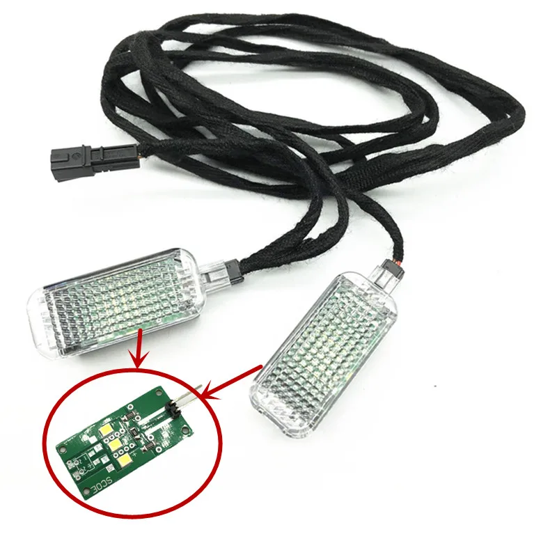 

For Audi A4 B9 2016 2017 2018 Q2 Q3 Q5 A3 A6 Car interior Rear tailgate Led trunk Light 3 SMD lamp with Cable wiring harness