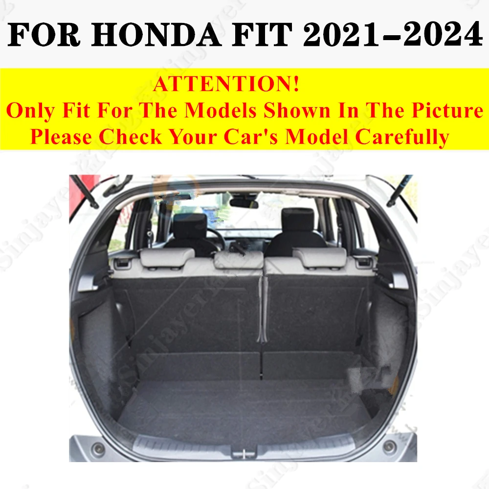 

Коврик для багажника автомобиля для Honda Fit Jazz 2024 2023 2022 2021, Задняя подкладка для груза, защитная крышка багажника, аксессуары для интерьера, коврик для багажа