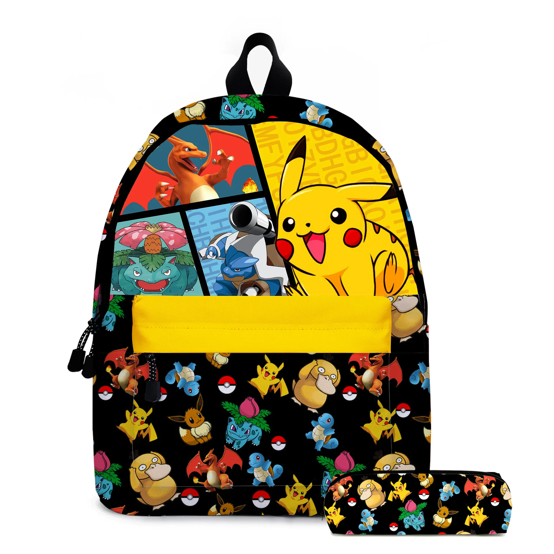 

2Pcs/Set Pokemon School Bag Pikachu Primary School Student Backpack Cartoon Backpack Children's Gifts