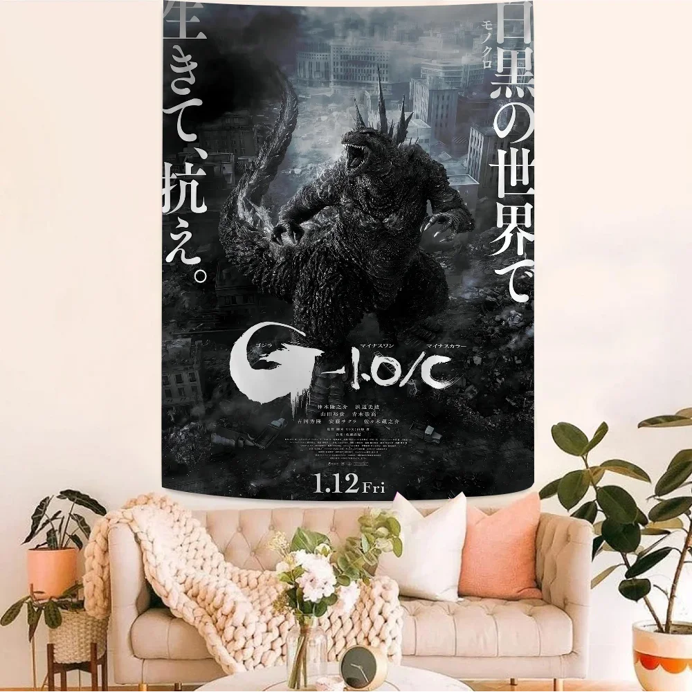 G-Godzilla минус один монстр фильм аниме гобелен подвесной Таро хиппи настенные