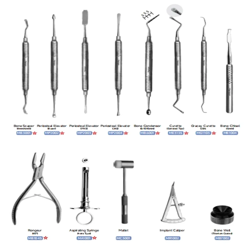 Лидер продаж набор инструментов для имплантации зубов Merison и имплантационных
