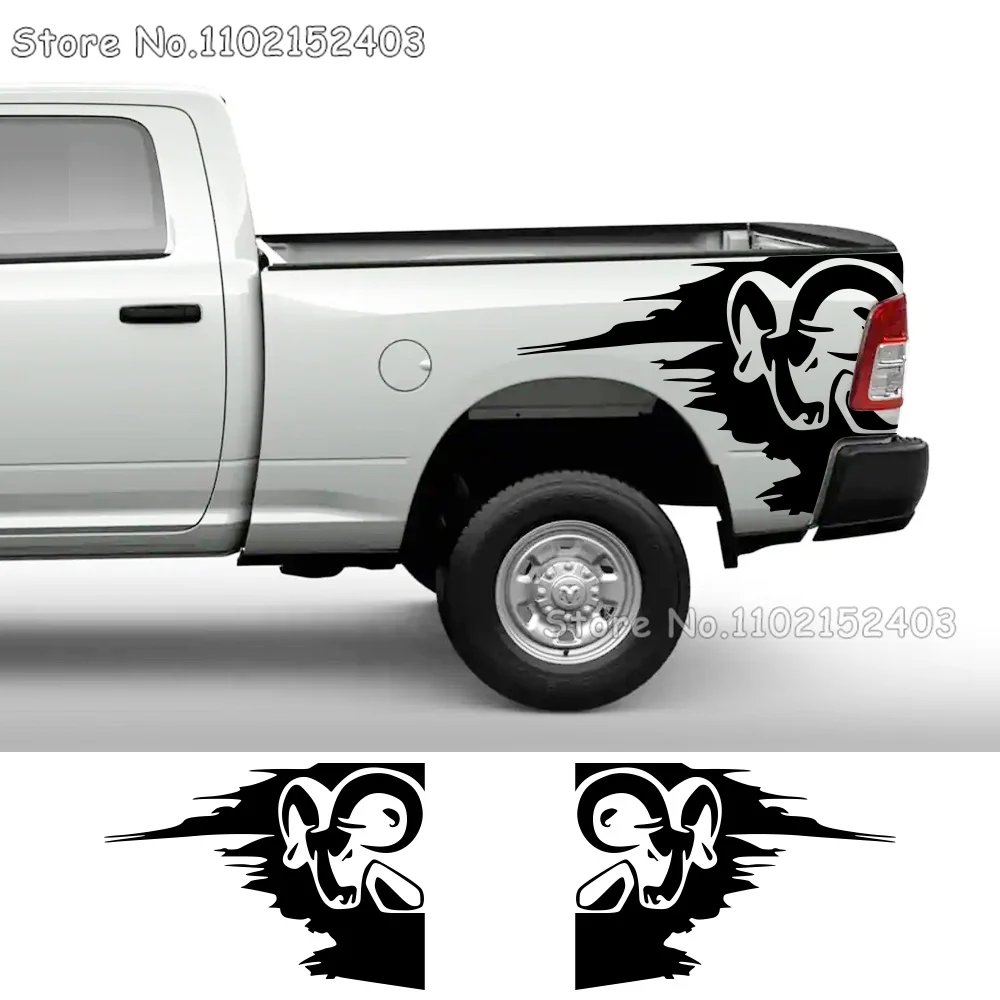 

2 шт., гоночные полосы для Dodge RAM Hemi 1500 2500 3500 Rebel Авто Грузовик багажник, сделай сам, декоративные наклейки, виниловый чехол