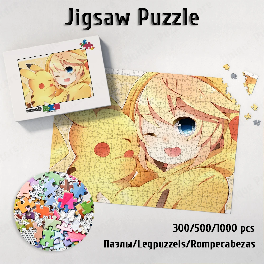 

Pikachu Diy Large Puzzle Game Pokemon Classic Character Jigsaw Puzzles Japanese Style Cartoon Toys Hobbies Takara Tomy Kids Toys