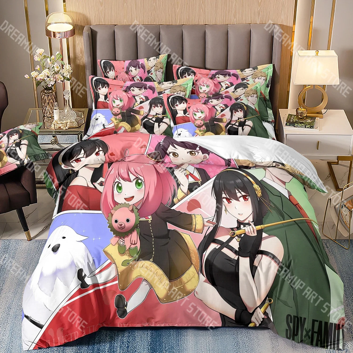 

Комплект постельного белья SPY FAMILY трикотажное 100% полиэстер