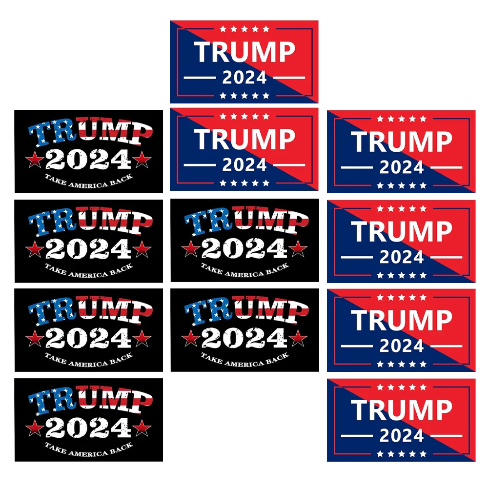 

20 Pcs Car Stickers President Election Parade 2024 Day Body Decal Self-adhesive Paper USA Trump