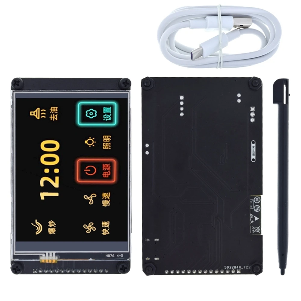 

ESP32 Development Board With CH340 3.2 Inch 240x320 Multi-Touch LCD Screen Built-In Bluetooth Wifi Temperature Humidity Sensor