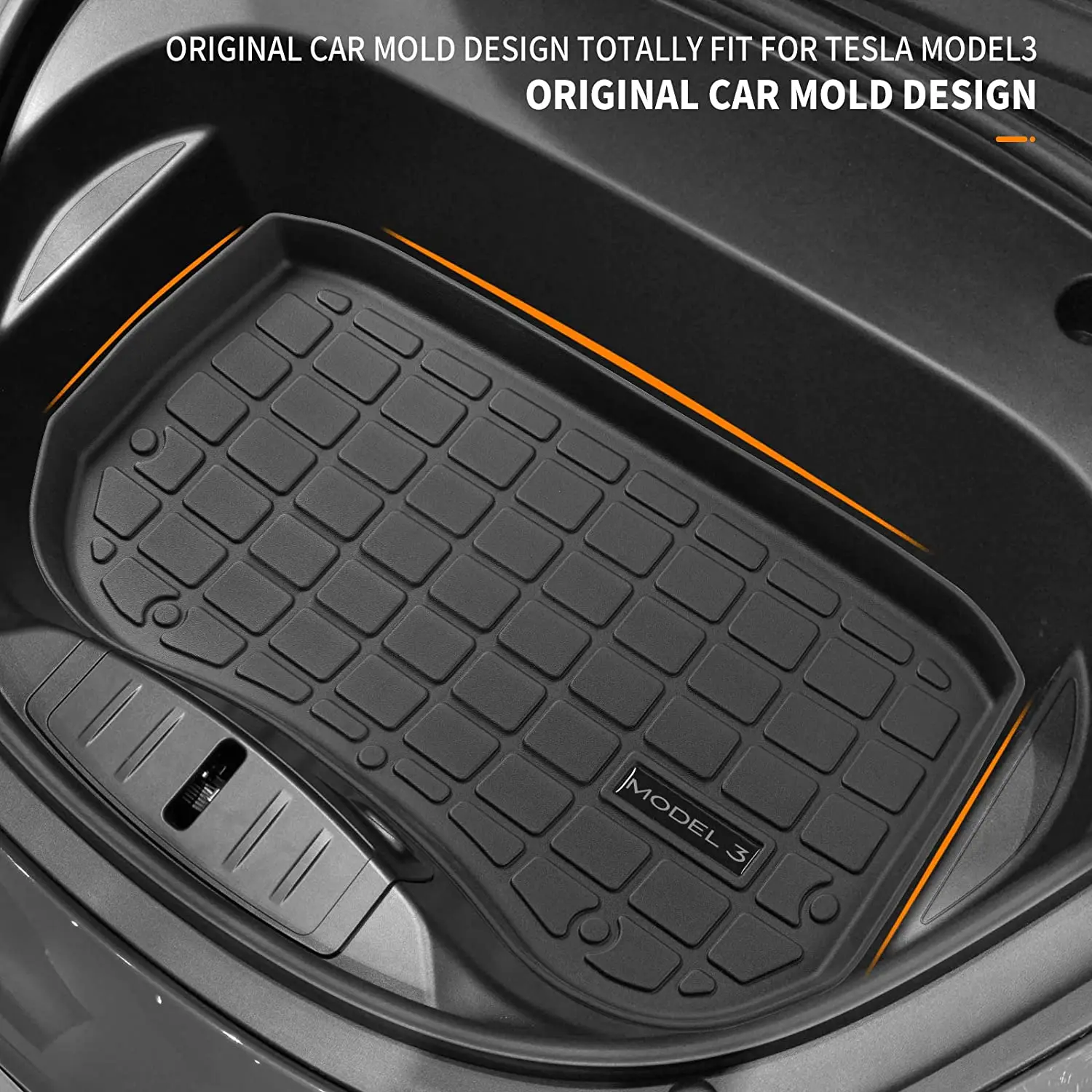 

2022 New Car Front Trunk Storage Mat For Tesla Model 3 Car Accessories Cargo Tray Trunk TPE Waterproof Pads Model 3 2017-2022