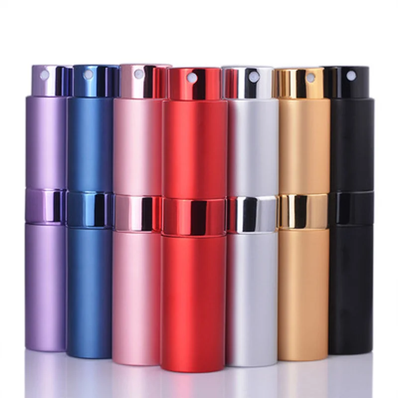 

8ml Metal Aluminum Refillable Perfume Bottle Cosmetic Spray Bottle Portable Empty Bottle Travel Sub-bottle Liner Glass