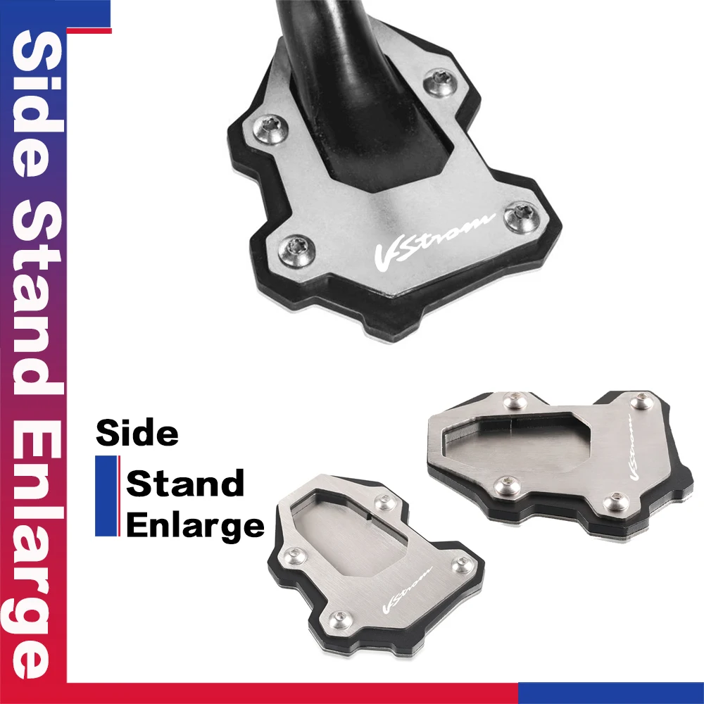 

2023 алюминиевые Запчасти для мотоциклов, выдвижная ножка, боковая подставка, удлинительная пластина для SUZUKI V-STROM vоткрытый 1000 1000XT 2014-2023