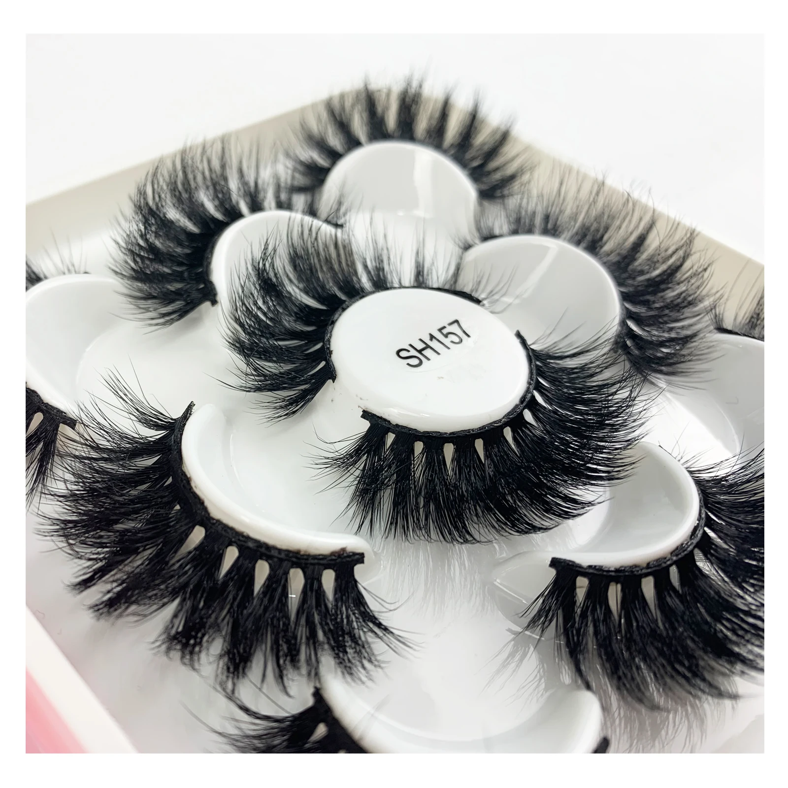

Shegoal Self-adhesive Extension Beauty Soft Light Fluffy Silk Mink Lashes False Eyelashes Faux Cils Makeup Tool Free Gift Reused
