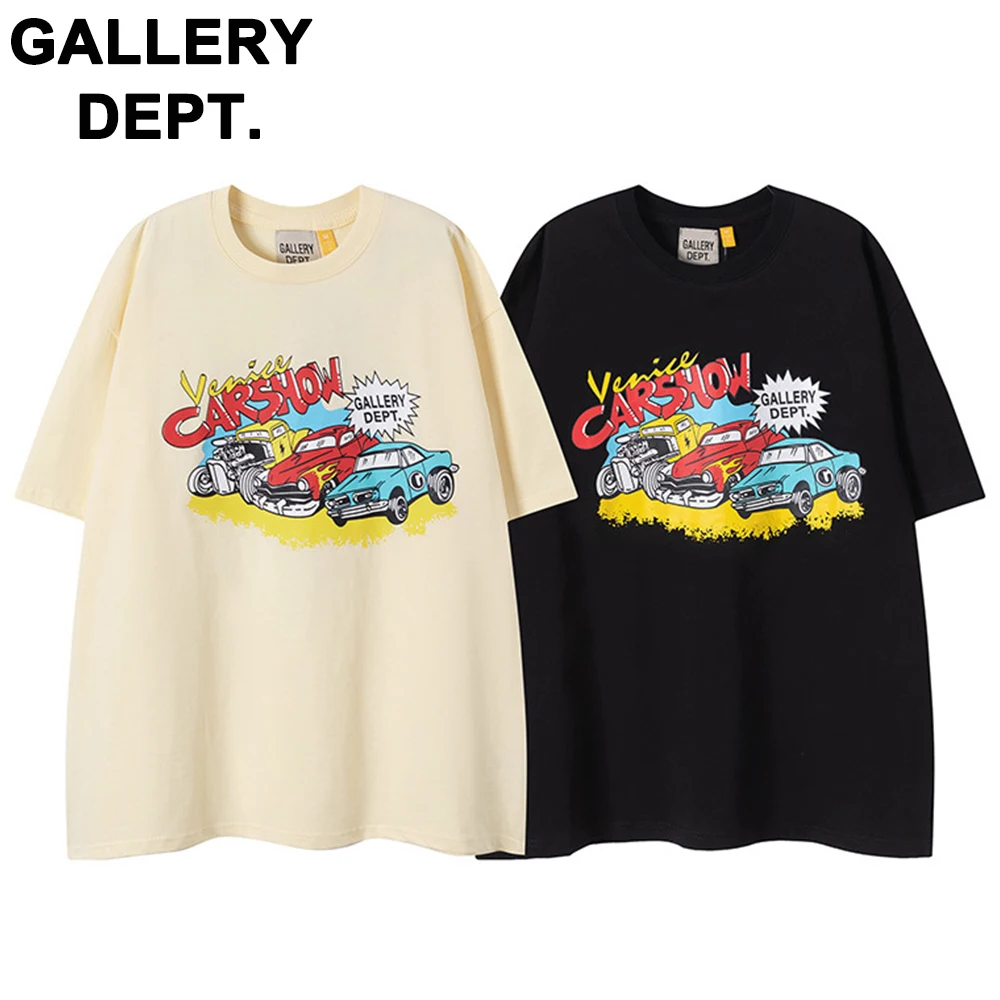 

GALLERY DEPT 2023 Men's T-shirts Tide Brand Cotton Short Sleeve T-shirt Men's And Women's High Street Half Sleeve Summer