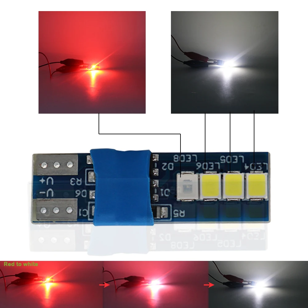 

2 шт. Canbus W5W T10 8smd 2835 Автоматический клиновой светильник для салона автомобиля Лампа для чтения без ошибок Дверная парковочная лампа Синий Желтый Розовый к белу