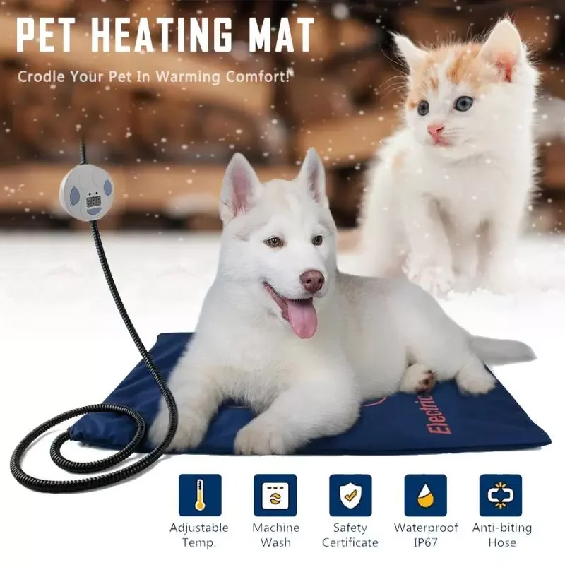 

US/UK/EU Plug Pet Heat Pad Electric Heated Mat Blanket For Puppy Dog Cat Winter Pet Pad Cat Blanket Dog Beds For Small Dogs Home