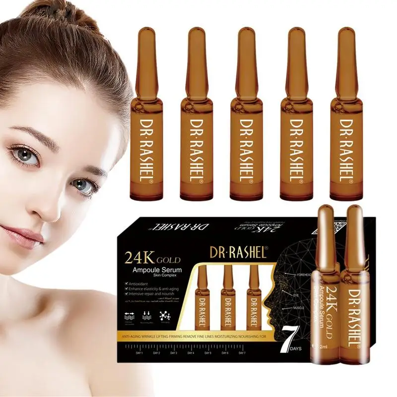

24k Gold Ampoule Safe & Natural Firm Moisturize Glow Serums Easy To Use Moisturizing Skin Gloww Oil Serums For Women Skin Care