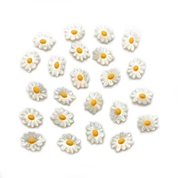 3 pcs natural sea shell oval daisy flower loose beads charm fashion jewelry necklace making diy earring bracelet gift accessorie