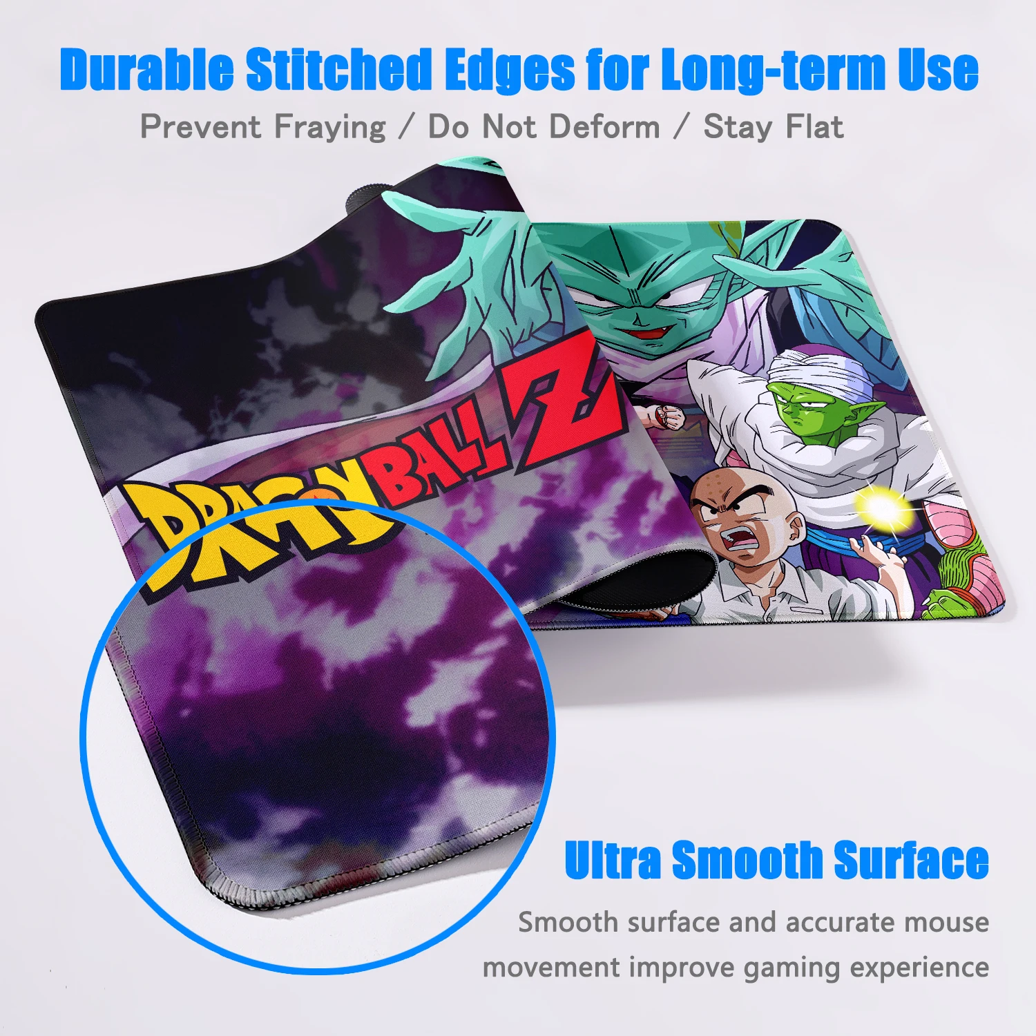 Hot selling item DragonBall Anime Desktop electronic sportse accessories 400x900 HD Printing Computer Lock edge Rubber Mouse Pad