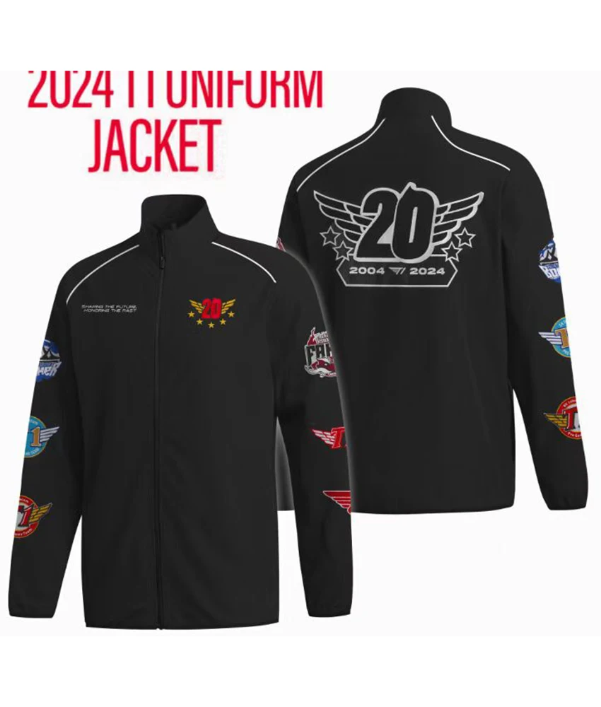 2024 Новая униформа чемпионов T1 Esports Team с пятью звездами куртка League of Legends World Finals из