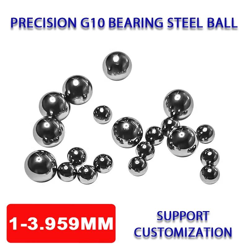 

Подшипник G10, стальной шарик 1-3,959 мм, высокоточный твердый круглый шарик GCR15, шарик из хромистой стали для свинцового винта/направляющей скольжения/слайдера
