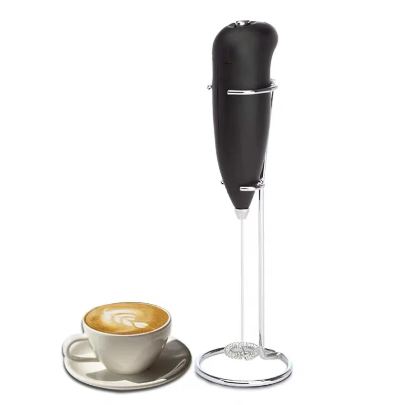 

Electric Milk Frother Handheld Drink Mixer Stainless Steel Whisk Battery Operated Coffee Frother