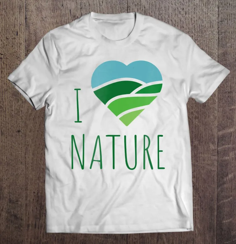 

Футболка мужская оверсайз с принтом «I Love Nature»