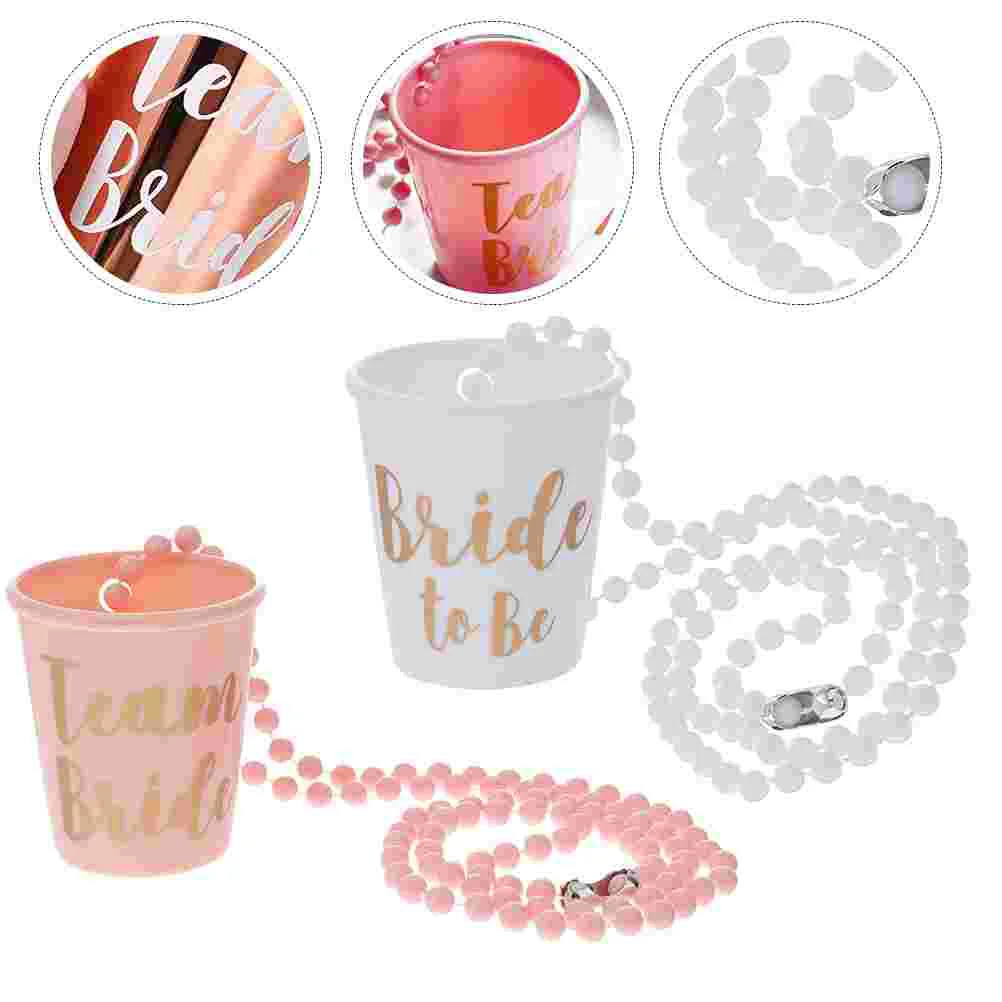 

Necklace Cups Bridal Decor Bachelorette Necklaces Decoration Party Wedding Chain