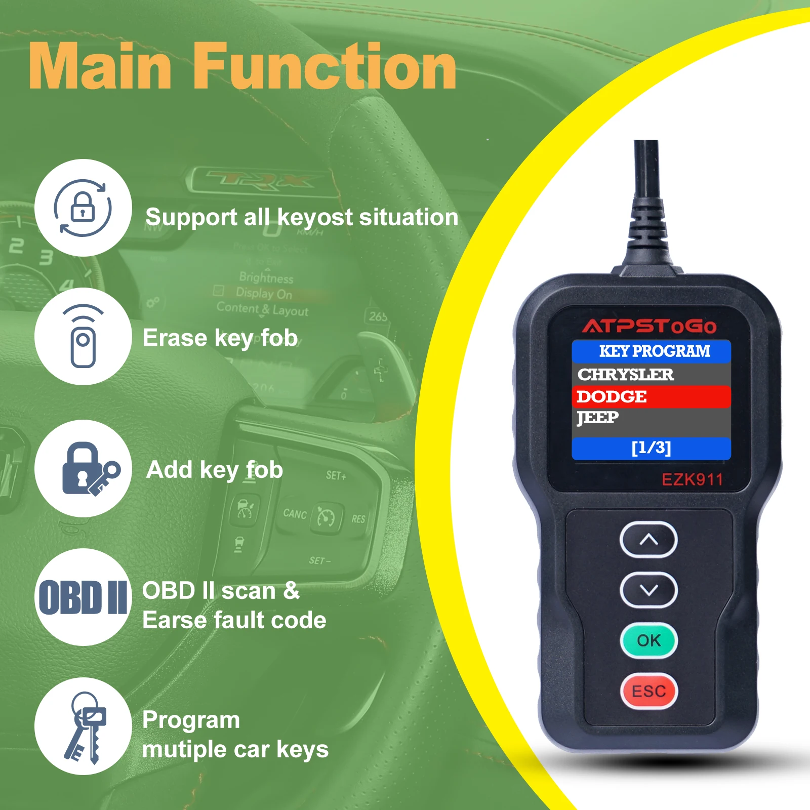 ATPSTOGO 2 шт. новый дистанционный брелок и инструмент для программатора 2014 2015 2016 2017