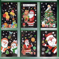 merry christmas glass window stickers santa elk wall sticker christmas party decorations for home xmas ornaments navidad 2022