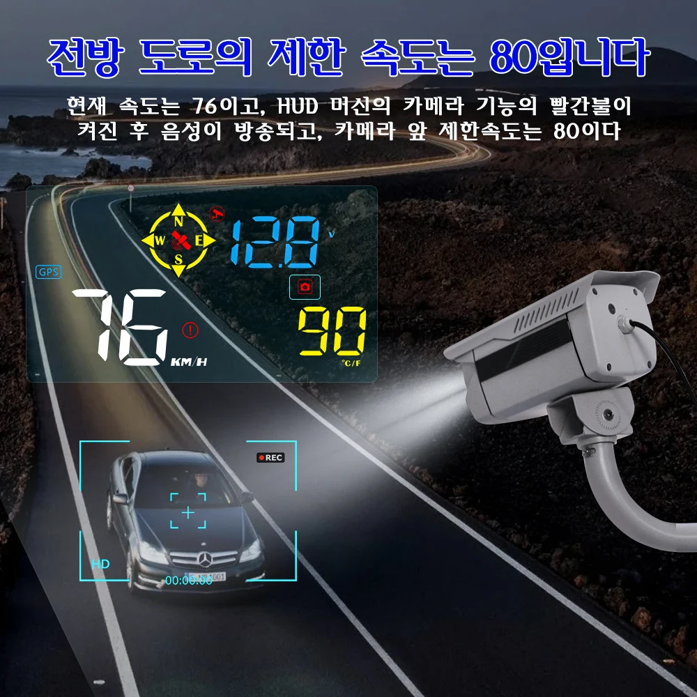 WYOBD Y8 дисплей на лобовое стекло автомобиля скоростной измеритель температуры