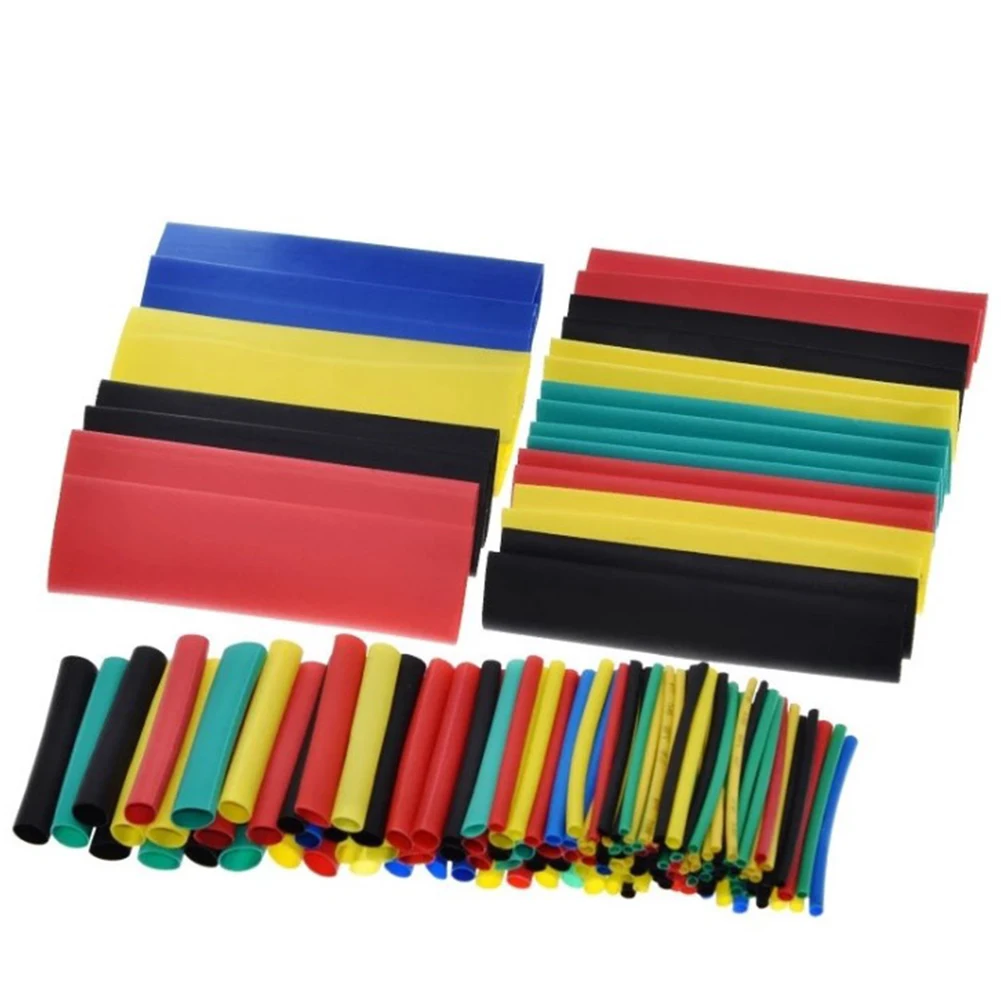 

164cs Pieces Of Household Heat Shrinkable Tube Shrinkable Color Wire Sleeve Black/red/yellow/blue/green Cable Sleeves