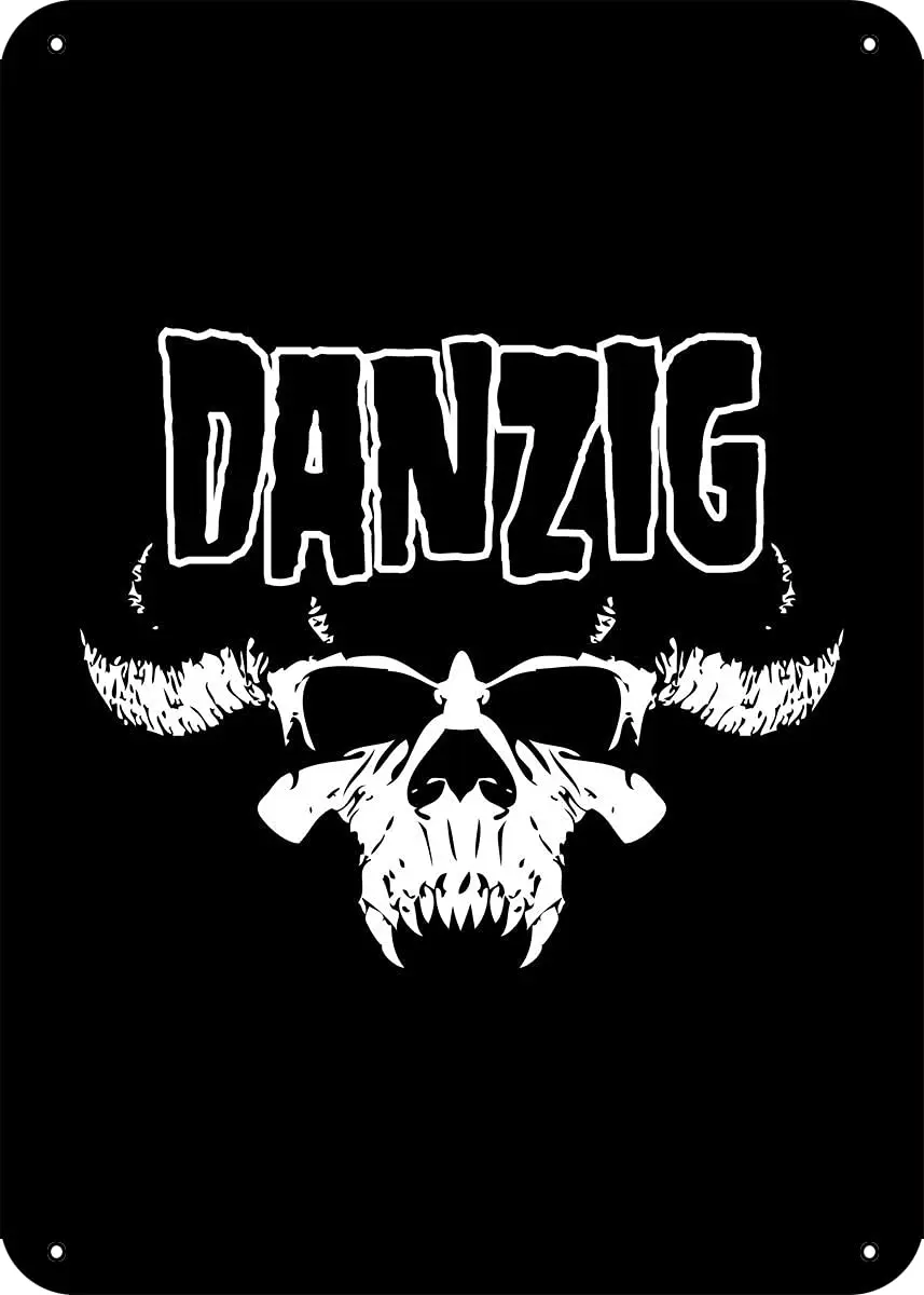 Металлический жестяной знак Music Danzig 8X12 дюймов Настенный декор