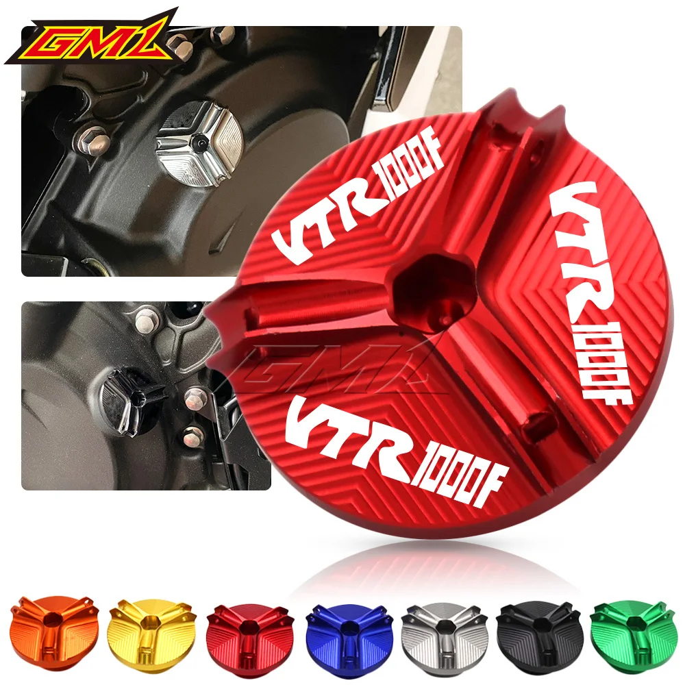 Фото Чашка маслозаливной горловины для HONDA VTR1000F VTR 1000F 1998-2005 мотоцикла с ЧПУ, алюминиевая пробка для слива моторного масла, гайка поддона, крышка чашки №1