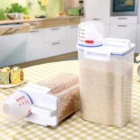 1pcs 157 529 5cm transparent plastic grains storage boxes kitchen rice cereals containers organizer for home kitchen supplies