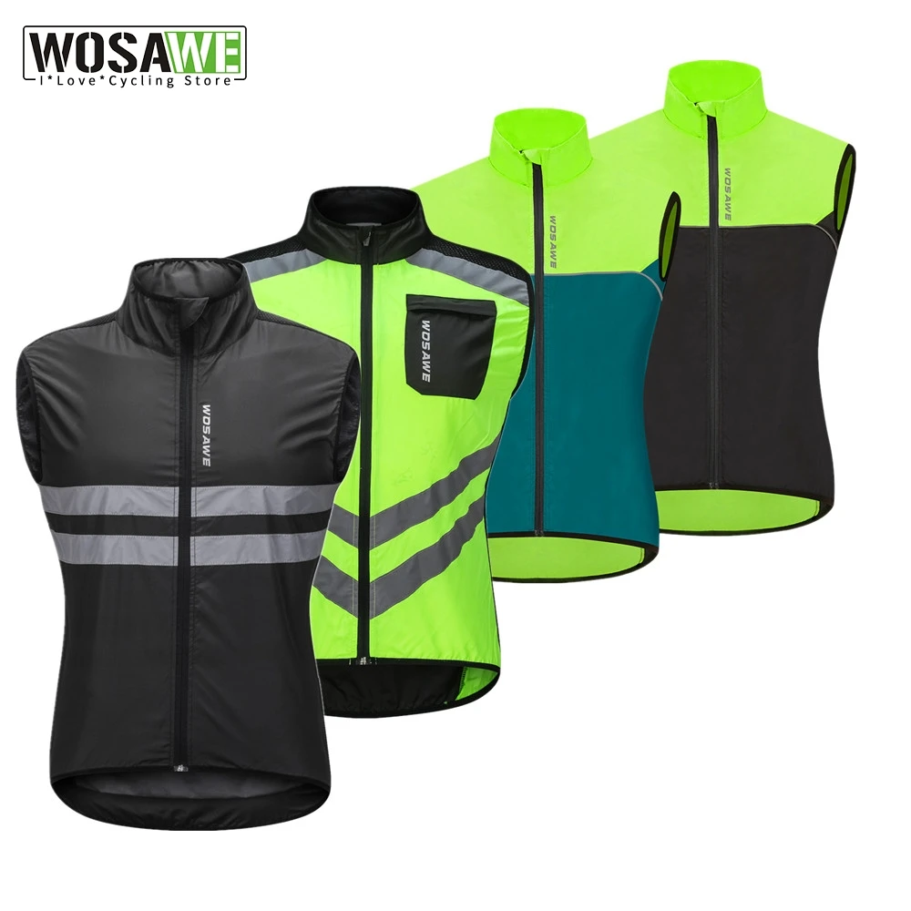

Лидер продаж, светоотражающая одежда WOSAWE с высокой видимостью, ветрозащитная велосипедная куртка для горных и шоссейных трикотажных издел...