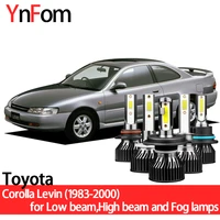 ynfom led headlights kit for toyota corolla levin 1983 2000 low beamhigh beamfog lampcar accessoriescar headlight bulbs