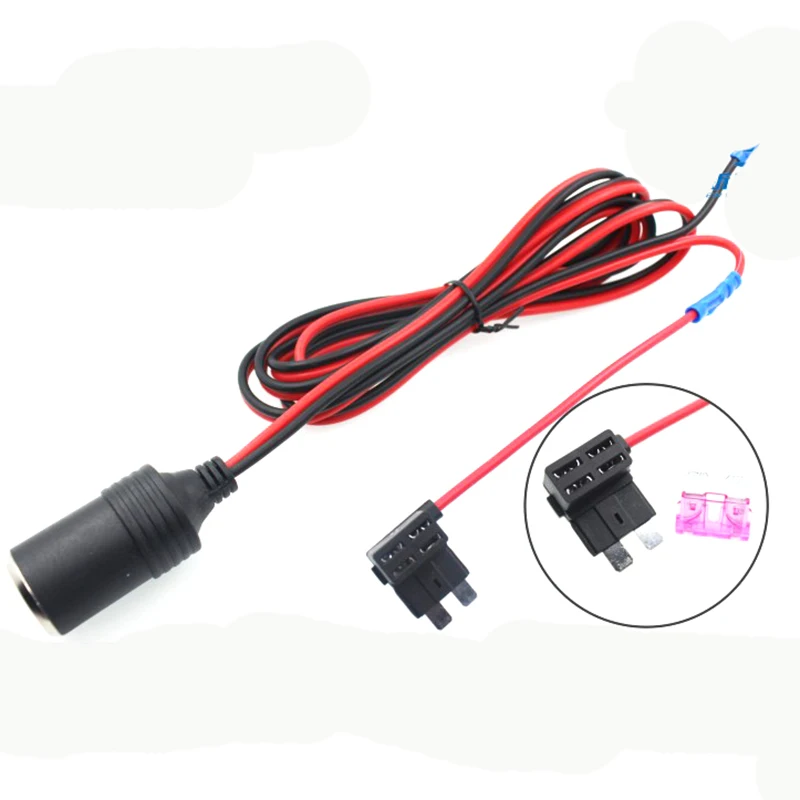 

1m Car Cigarette Lighter with Fuses Kit Car Cigarette Lighter Adapter Add-a-Circuit TAP Adapter Lead 1.5mm Cable with 12V Fuse H