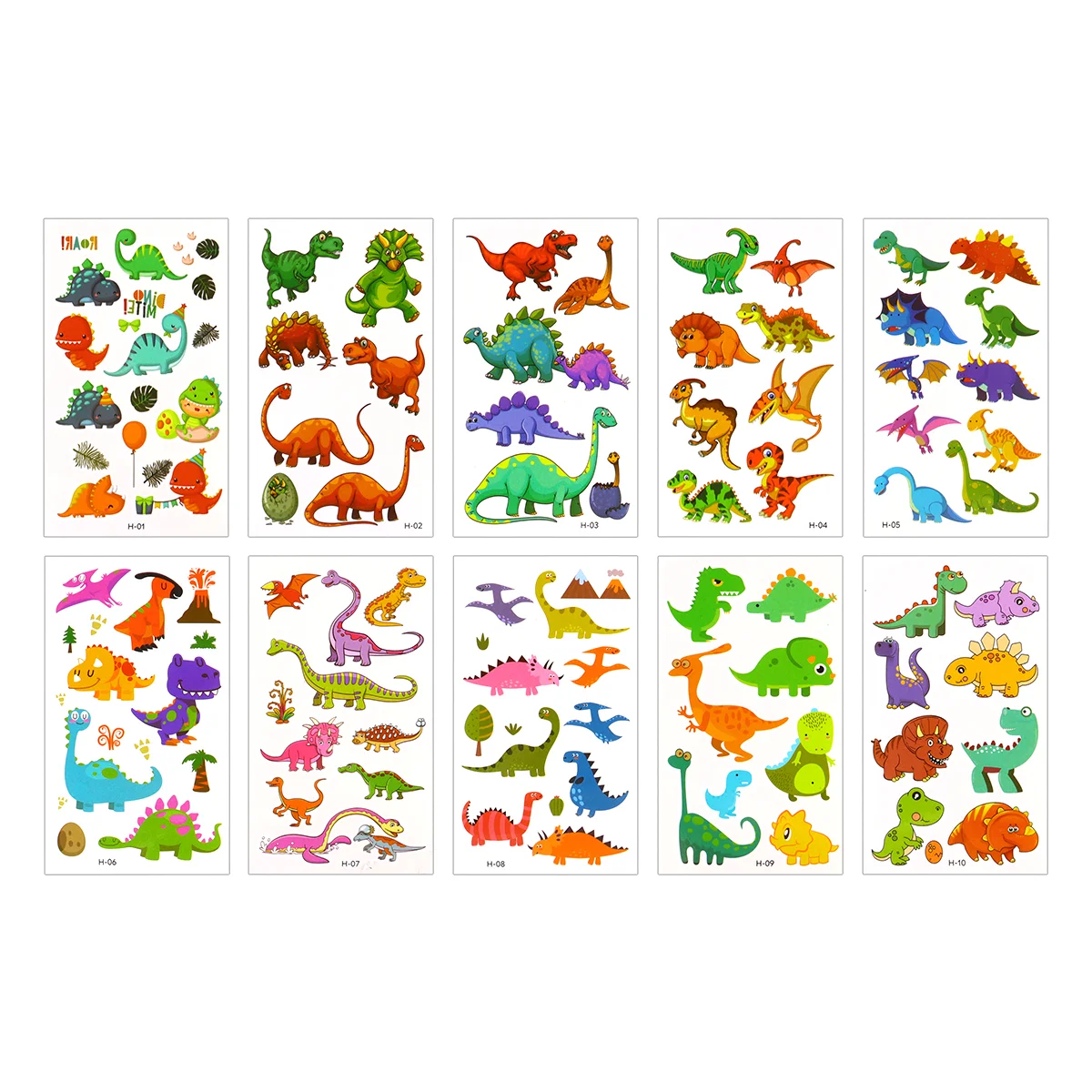 

20 Sheets Adorable Cartoon Party Tattoos for Children Kids