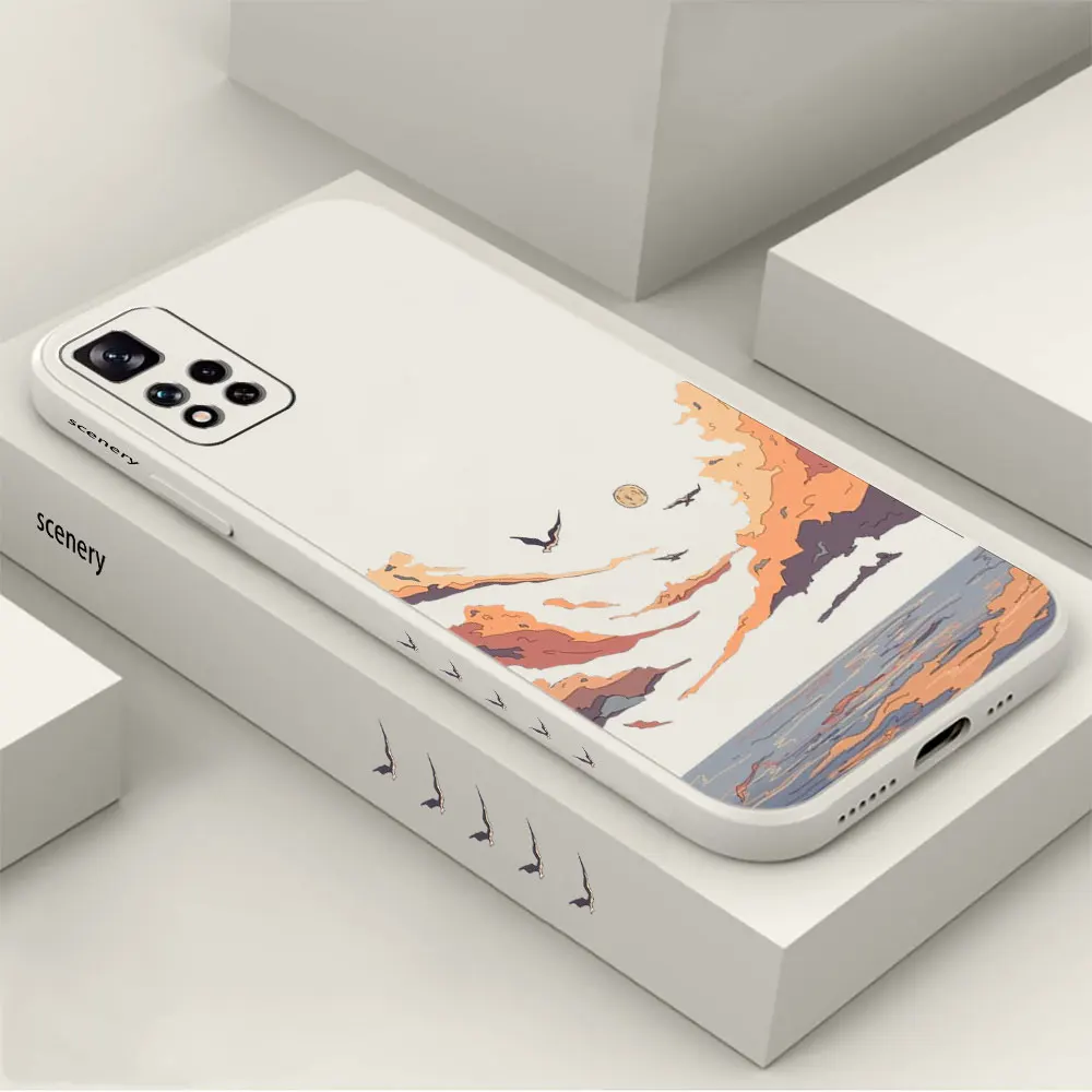 

Comics scenery Phone Case For Redmi Note 12 11 11T 11R 11E 11S 10 10T 9 9S 9T 8 7 7S Pro Plus Max 4G 5G Cover Fundas Cqoue Shell