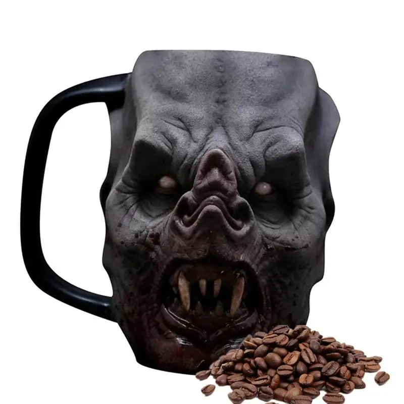 

Halloween Horror Zombie Water Cup Horror Zombie Resin Coffee Cup Scary Halloween Decor Halloween Zombie Head Beer Mug For