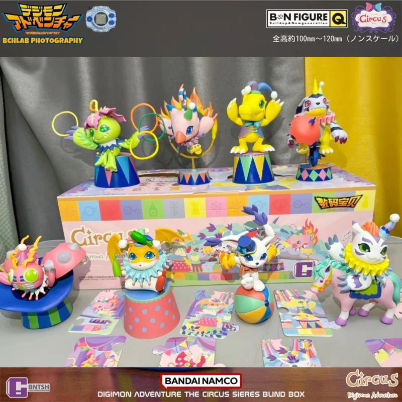 Фото Bandai Digimon Adventure Fourth Round Circus Blind Box Agumon Tailmon Gomamon Tentomon Patamon Аниме Фигурка Модель Кукла Игрушка Подарок №1