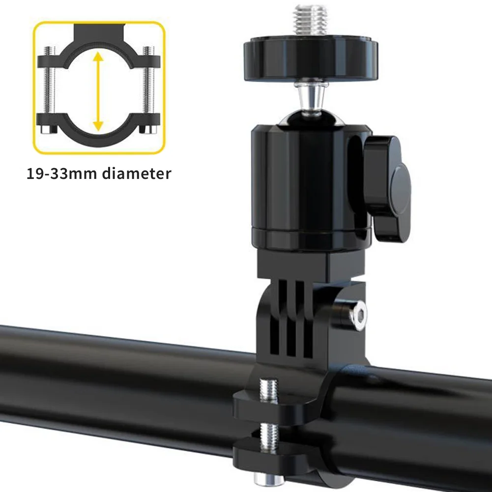 

Handlebar Clip Sports Round Tube Mountain Outdoor Action 360 Degree Rotation Bike Camera Mount with Screws Accessories