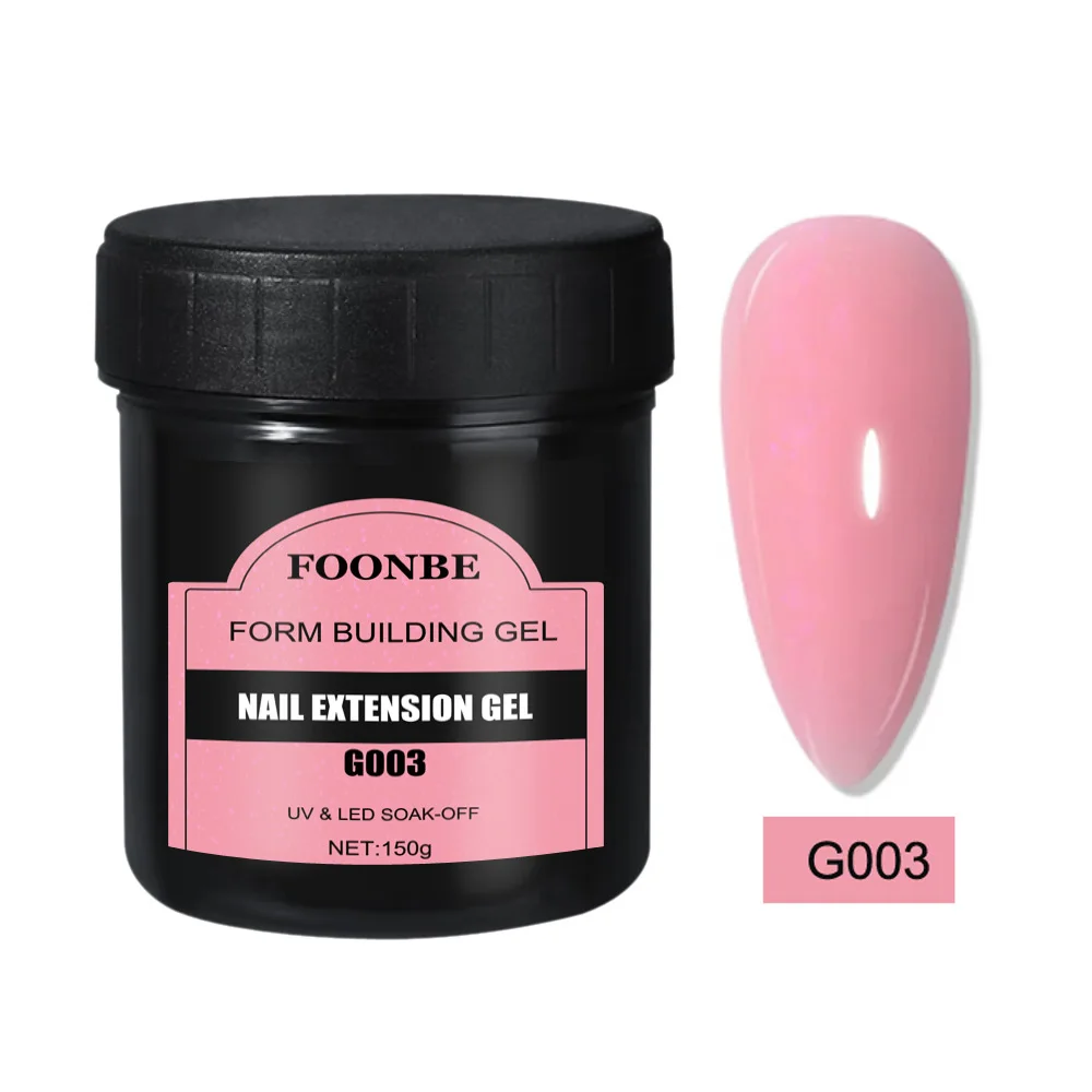 

Quick Building Gel 150ML UV Gel For Nail Extension Clear Pink Nude Soft Pianless Extending Forms Medium Viscosity Cream 9 Colors
