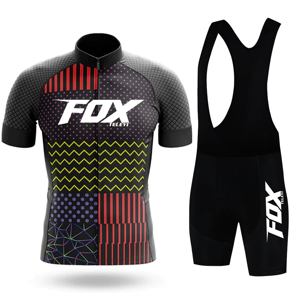 

2023 команда fox teleyi Велоспорт Джерси Велоспорт Комплект Maillot Ropa Ciclismo MTB Джерси костюм летняя гоночная велосипедная одежда