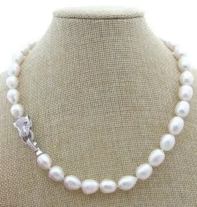 Классическое ожерелье из белого пресноводного жемчуга в стиле барокко диаметром